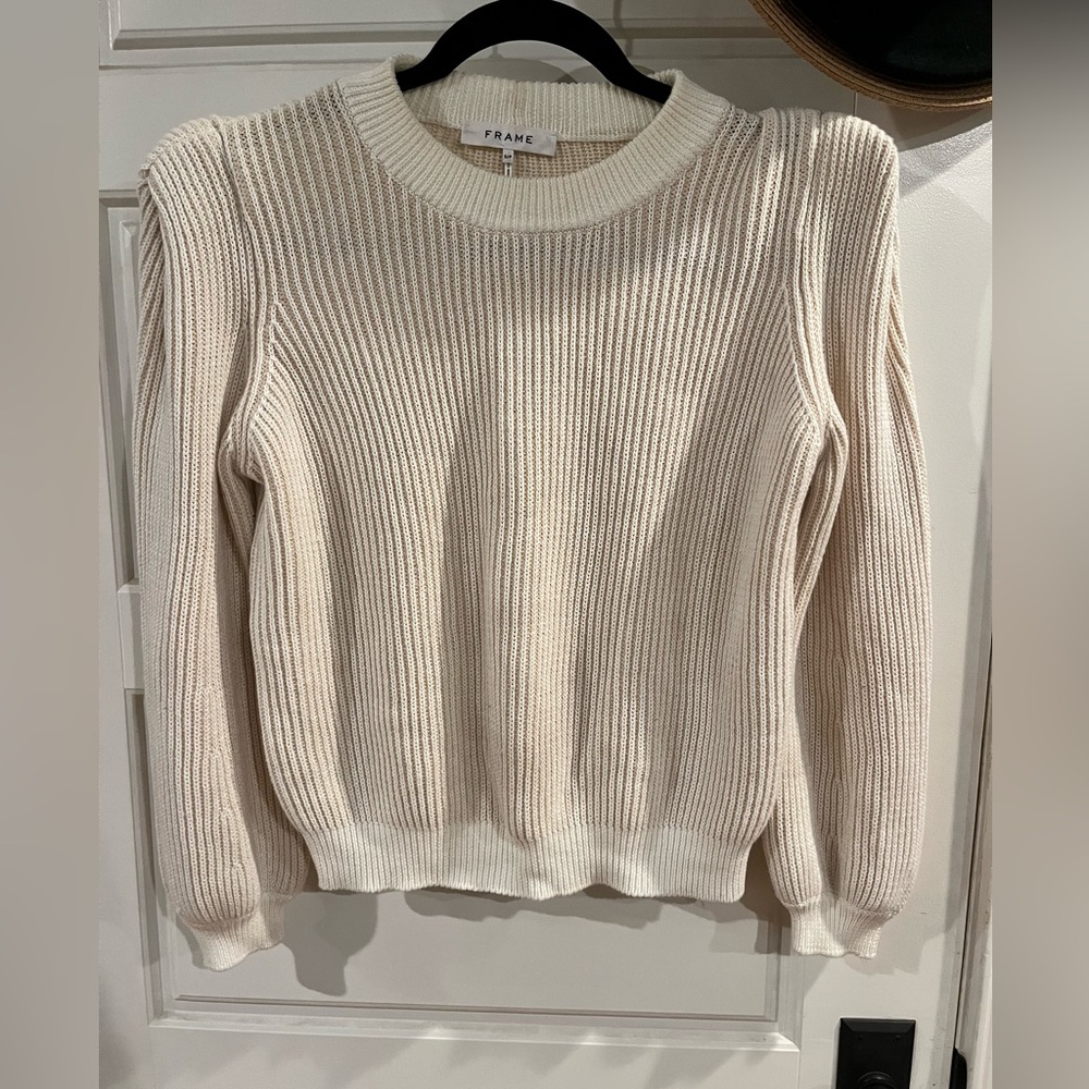 Frame Denim Women's Cream knit Sweater